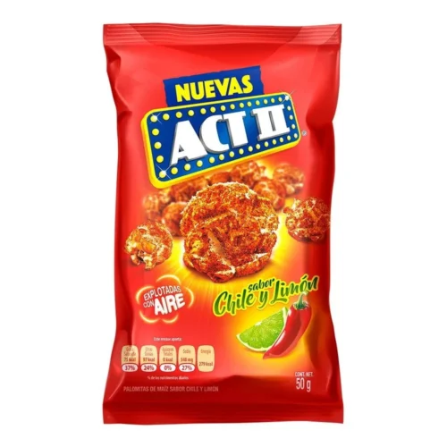 PALOMITAS ACT II CHILE Y LIMON 50G