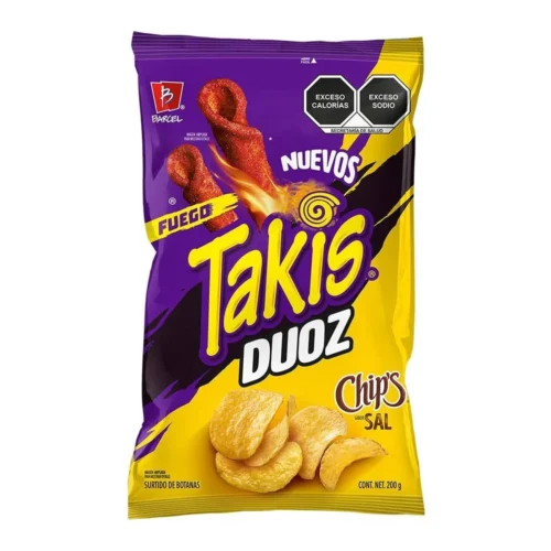 TAKIS DUOZ FUEGO CHIPS SAL 70G