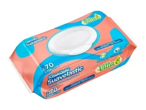 TOALLITAS HUMEDAS KLEEN BEBE SUAVELASTIC VITTA E 70PZ