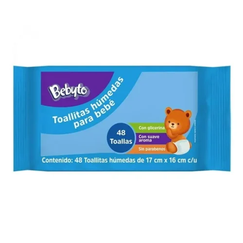 TOALLITAS HUMEDAS BEBYTO 48 TOALLAS