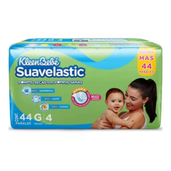 PAÑAL KLEEN BEBE SUAVELASTIC GRANDE 44PZ