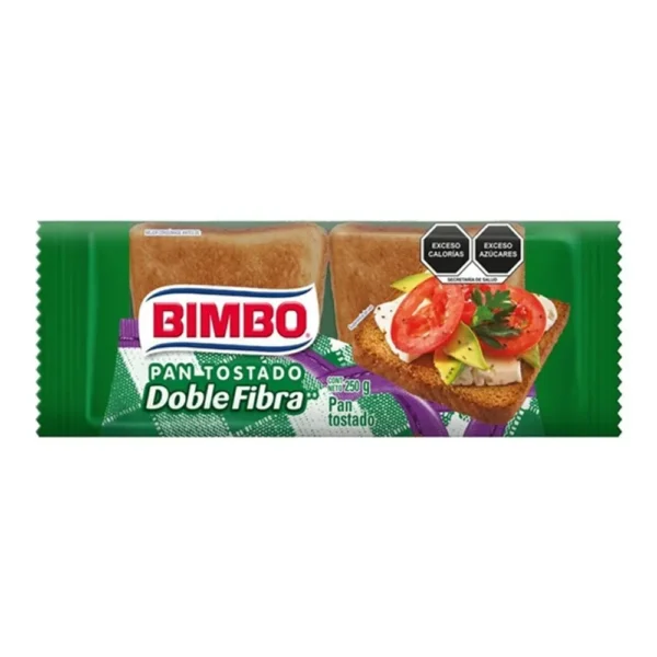 PAN TOSTADO DOBLE FIBRA BIMBO