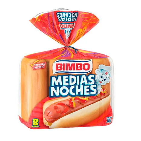 PAN HOTDOG MEDIAS NOCHES BIMBO
