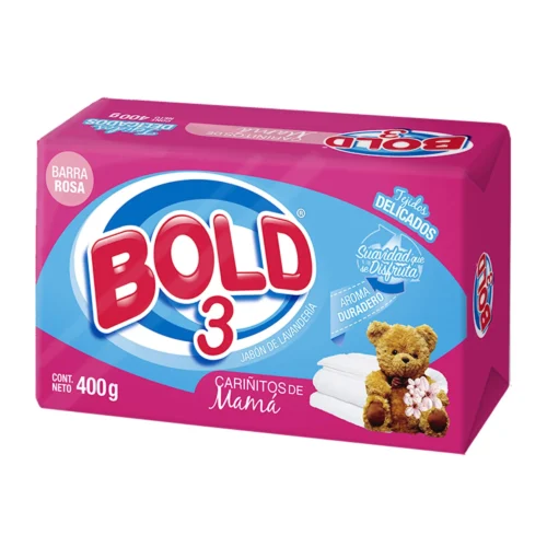 JABON EN BARRA BOLD 3 CARIÑITOS DE MAMA 400G