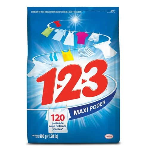 JABON EN POLVO 123 MAXI PODER 900G