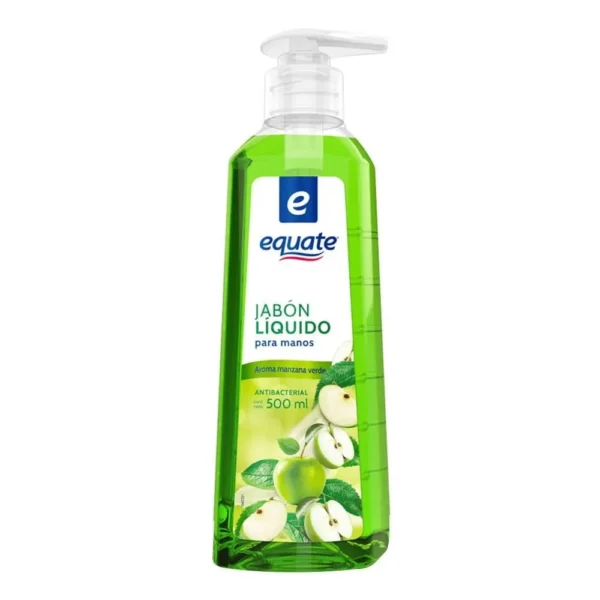 JABON LIQUIDO DE MANOS EQUATE MANZANA VERDE 500ML