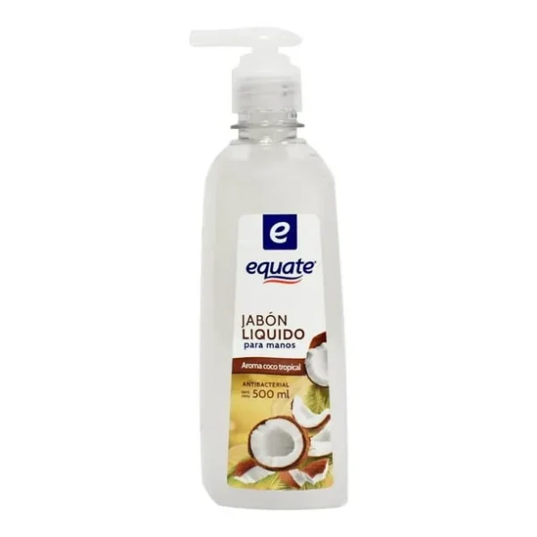 JABON LIQUIDO DE MANOS EQUATE COCO 500ML