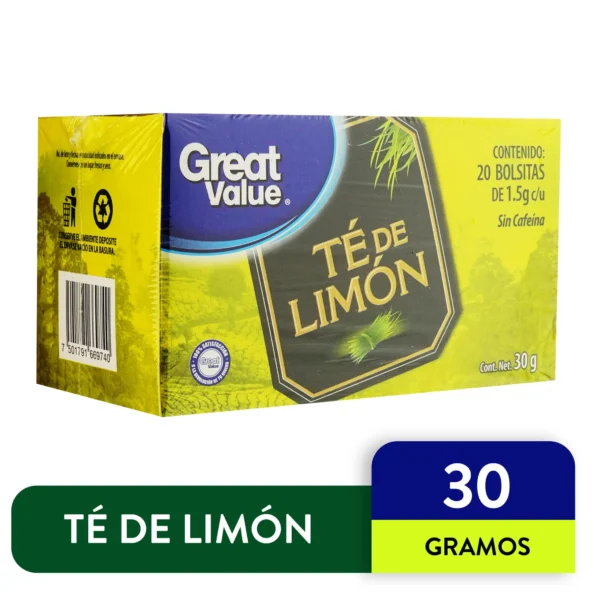 TE DE LIMON GREAT VALUE 20PZ
