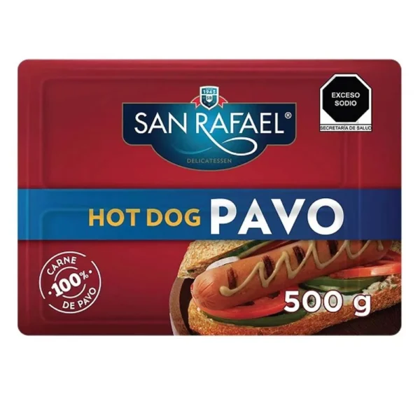 SALCHICHA SAN RAFAEL PAVO HOT DOG 500GR