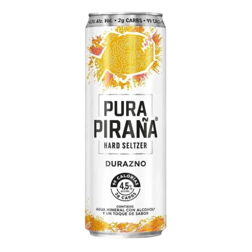 HARD SELTZER PURA PIRAÑA DURAZNO 355ML