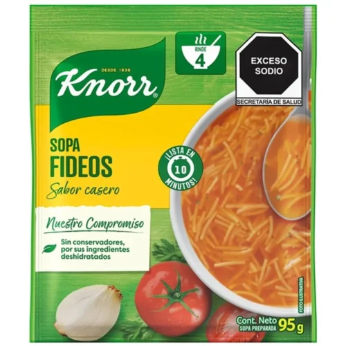 SOPA KNOR FIDEOS ROJO 95G