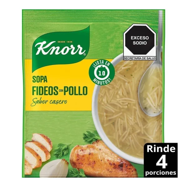 SOPA KNOR FIDEOS CON POLLO  95G