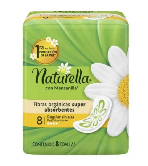 NATURELLA CON MANZANILLA 8 PZ TOALLAS SANITARIAS