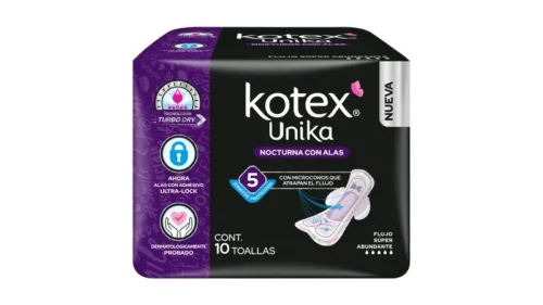KOTEX UNIKA NOCTURLA CON ALAS 10 PZ