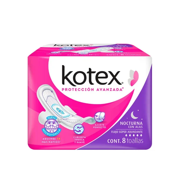KOTEX NOCTURNA CON ALAS 8PZA