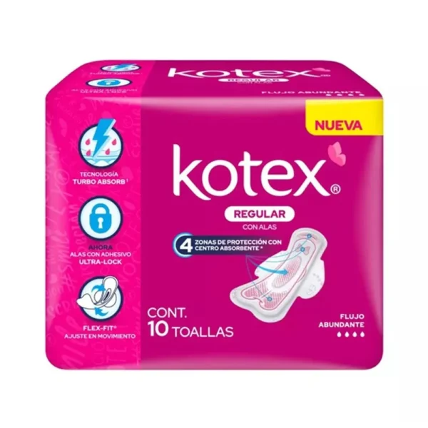 KOTEX ANATOMICA CON ALAS 12PZ TOALLAS SANITARIAS