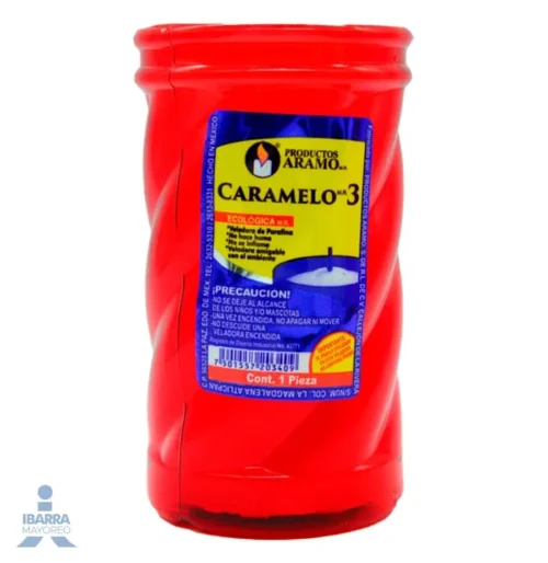 VELADORA ECOLOGICA #3 CARAMELITO
