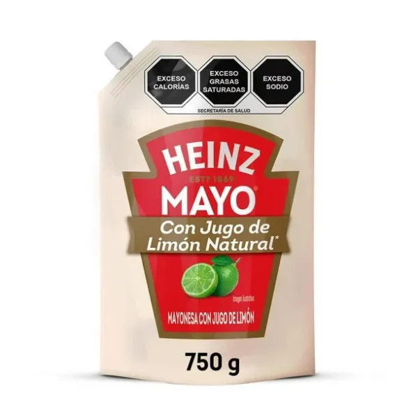 SOBRE DE MAYONESA HEINZ CON LIMON 750G