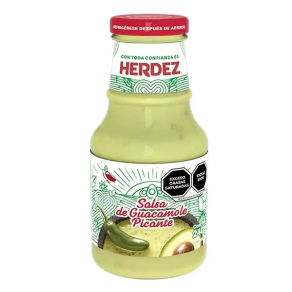 SALSA GUACAMOLE PICANTE HERDEZ 240G