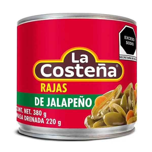 RAJAS JALAPEÑO COSTEÑA 380G
