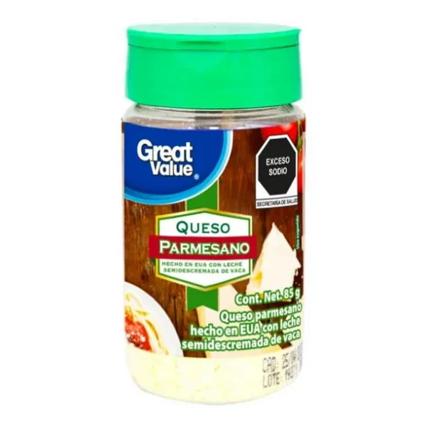 QUESO PARMESANO GREAT VALUE 85G