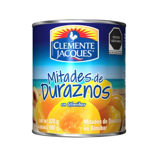 MITADES DE DURAZNOS 820G CLEMENTE JACQUES