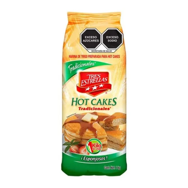 HARINA HOT CAKES TRES ESTRELLAS 800G