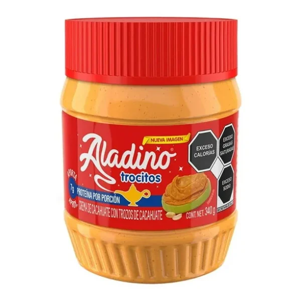 CREMA DE CACAHUATE ALADINO TROCITOS 340G
