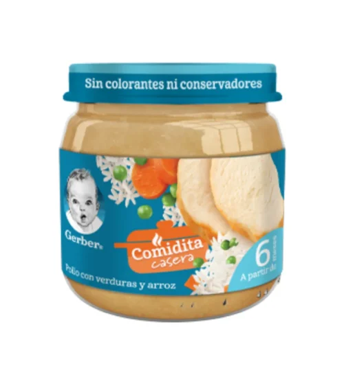 GERBER POLLO VERDURAS Y ARROZ 100G