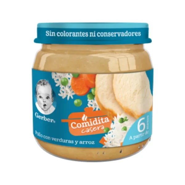 GERBER POLLO VERDURAS Y ARROZ 100G