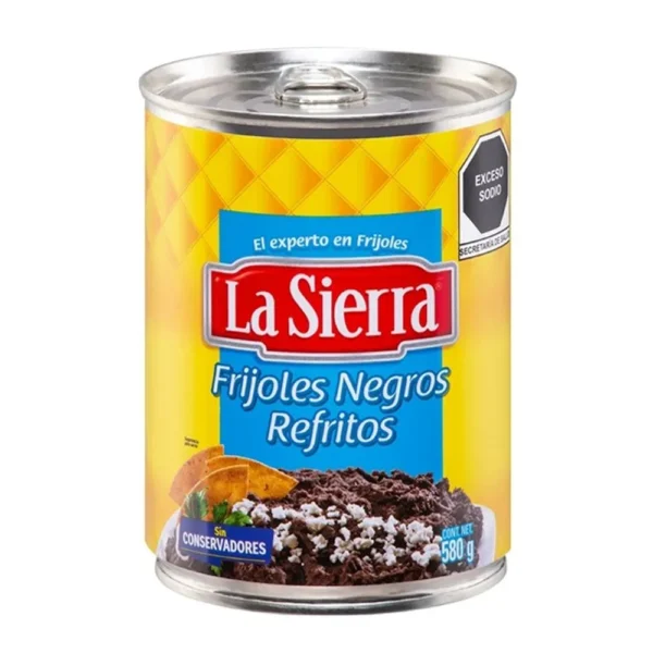FRIJOLES REFRITOS NEGROS LA SIERRA 638G